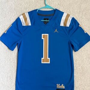 Like New Jordan Men's Blue and Gold Number 1 Jersey